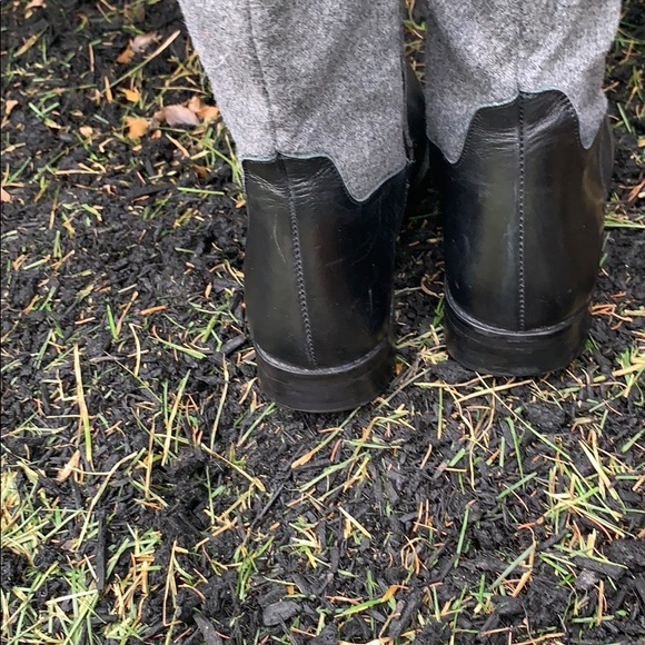 Black and gray tall boots - Picture 6 of 8